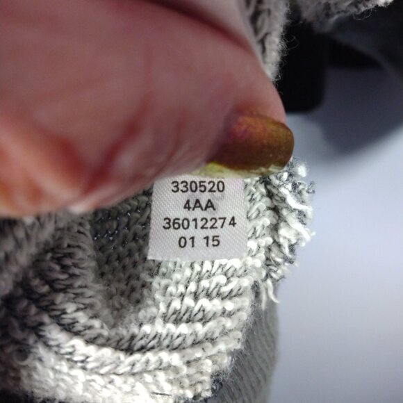 Victoria's Secret Back Lace Up Med Gray Long Sleeve Sweatshirt Crop Boxy *FLAW* - Picture 10 of 11